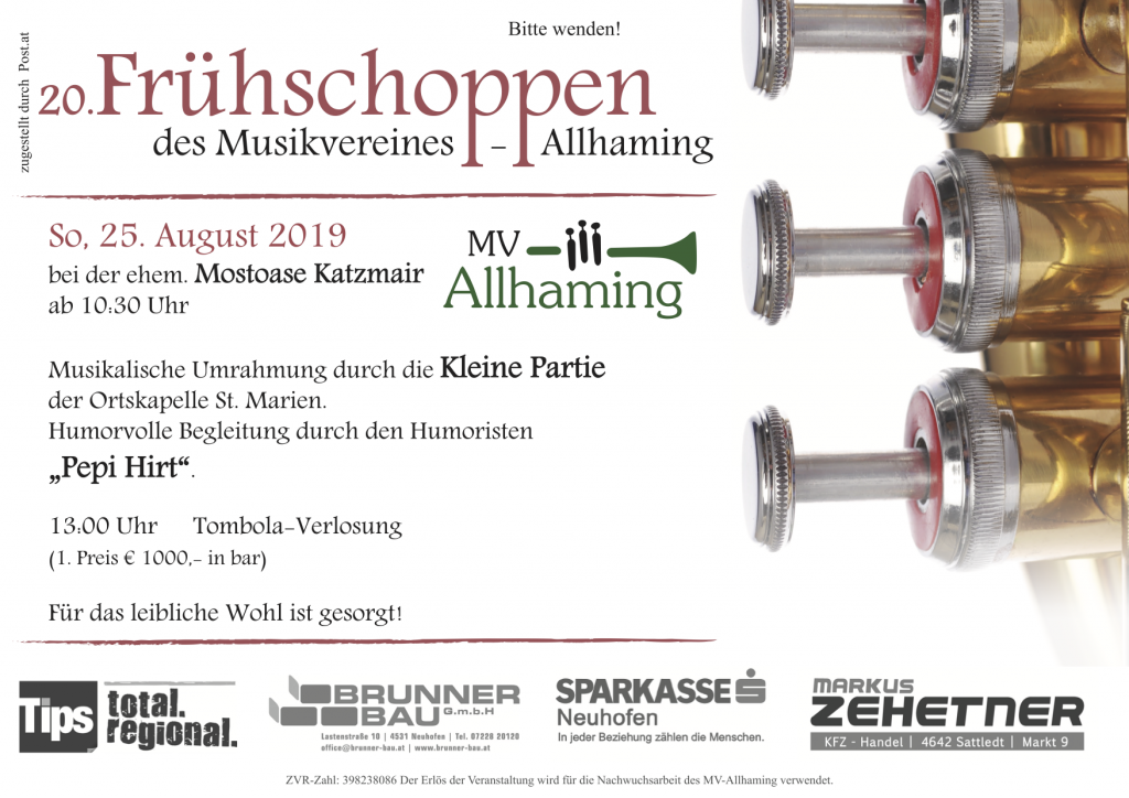 20. Frühschoppen des Musikvereines Allhaming